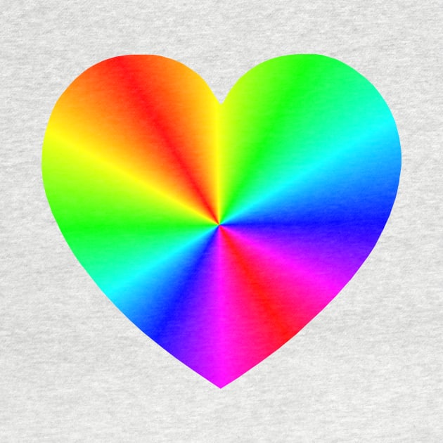 Rainbow Burst Heart by Art by Deborah Camp